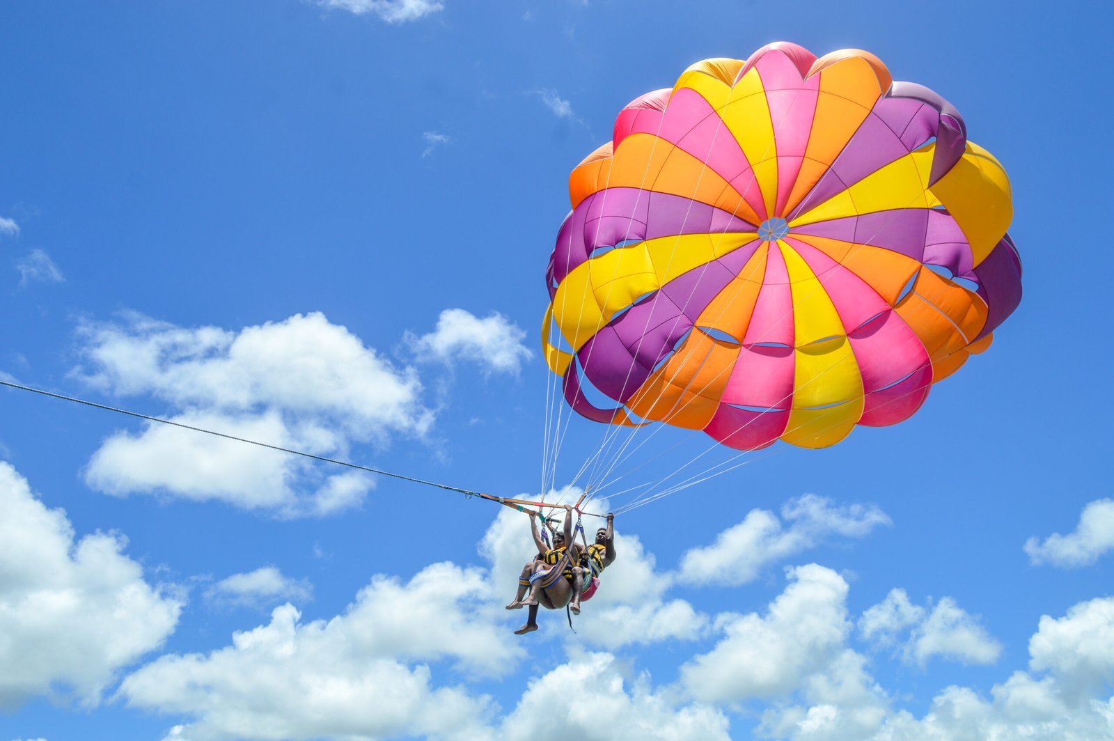 Parasailing at Belle Mare Beach in Mauritius